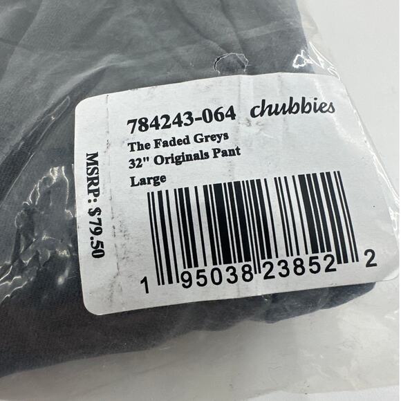 Chubbies Men's The Faded Greys Originals Stretch Twill Pant Size L - Picture 3 of 10